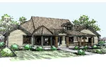 Acadian House Plan Front of Home - Timberbridge Ranch Home 085D-0515 - Shop House Plans and More