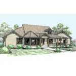 Acadian House Plan Front of Home - Timberbridge Ranch Home 085D-0515 - Shop House Plans and More