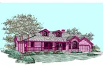 Traditional House Plan Front of Home - Cezanne Ranch Home 085D-0516 - Search House Plans and More