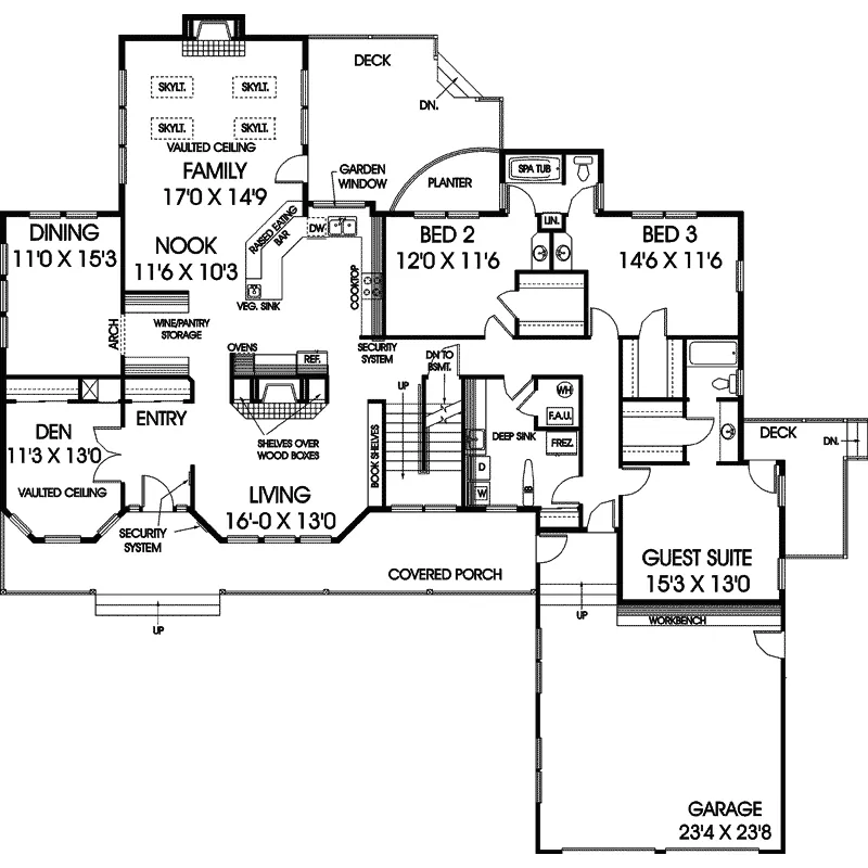 Luxury House Plan First Floor - Rachels Trail Traditional Home 085D-0521 - Shop House Plans and More