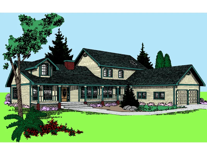 Traditional House Plan Front of Home - Rachels Trail Traditional Home 085D-0521 - Shop House Plans and More
