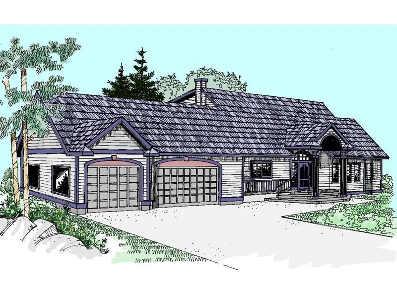 Craftsman House Plan Front of Home - Silvana Contemporary Home 085D-0522 - Shop House Plans and More