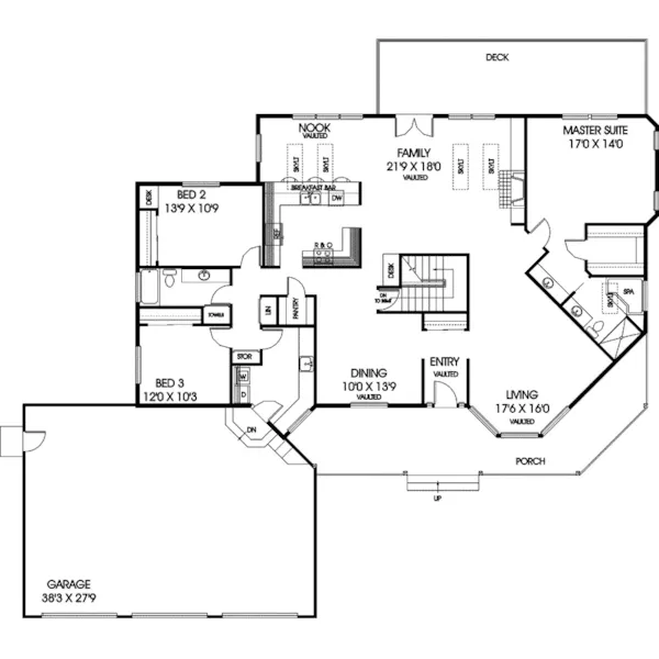 Country House Plan First Floor - Ratermann Country Style Home 085D-0523 - Shop House Plans and More