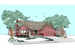 Country House Plan Front of Home - Grange Hill Contemporary Home 085D-0525 - Search House Plans and More
