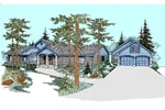 Craftsman House Plan Front of Home - Oak Meadows One-Story Home 085D-0526 - Shop House Plans and More