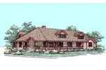 Colonial House Plan Front of Home - Camden Point Colonial Home 085D-0527 - Search House Plans and More
