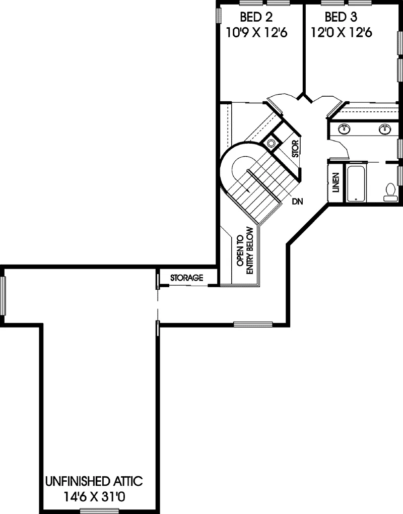 Country House Plan Second Floor - Turnberry Ridge Traditional Home 085D-0528 - Shop House Plans and More
