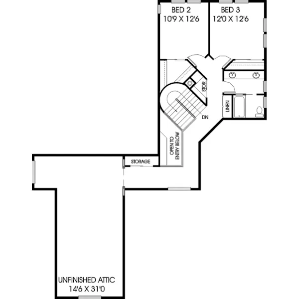 Farmhouse Plan Second Floor - Turnberry Ridge Traditional Home 085D-0528 - Shop House Plans and More