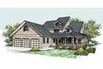 Traditional House Plan Front of Home - Turnberry Ridge Traditional Home 085D-0528 - Shop House Plans and More