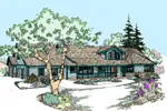 Bungalow House Plan Front of Home - Postgrove Contemporary Home 085D-0530 - Shop House Plans and More