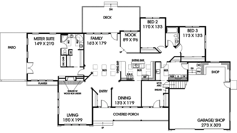 Tudor House Plan First Floor - Clarendon Crossing Tudor Home 085D-0531 - Search House Plans and More