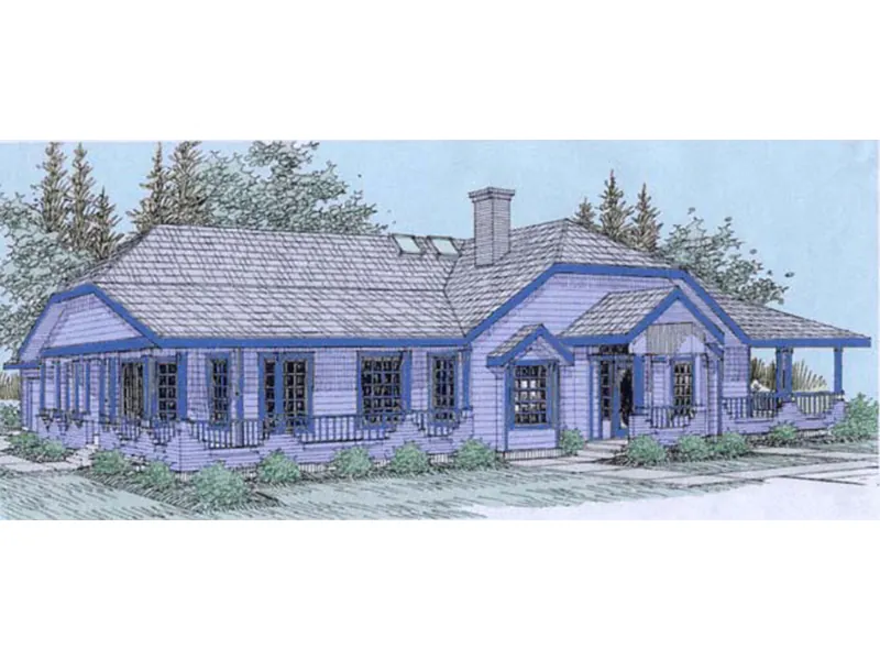 Traditional House Plan Front of Home - Alvin Tudor Home 085D-0538 - Search House Plans and More
