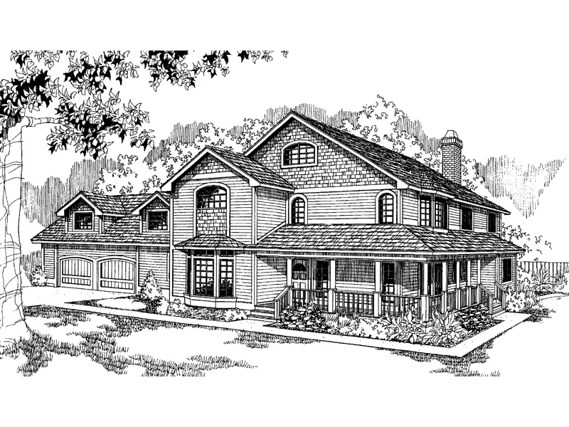 Craftsman House Plan Front of Home - Clifton Heights Craftsman Home 085D-0539 - Search House Plans and More