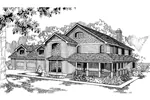Craftsman House Plan Front of Home - Clifton Heights Craftsman Home 085D-0539 - Search House Plans and More