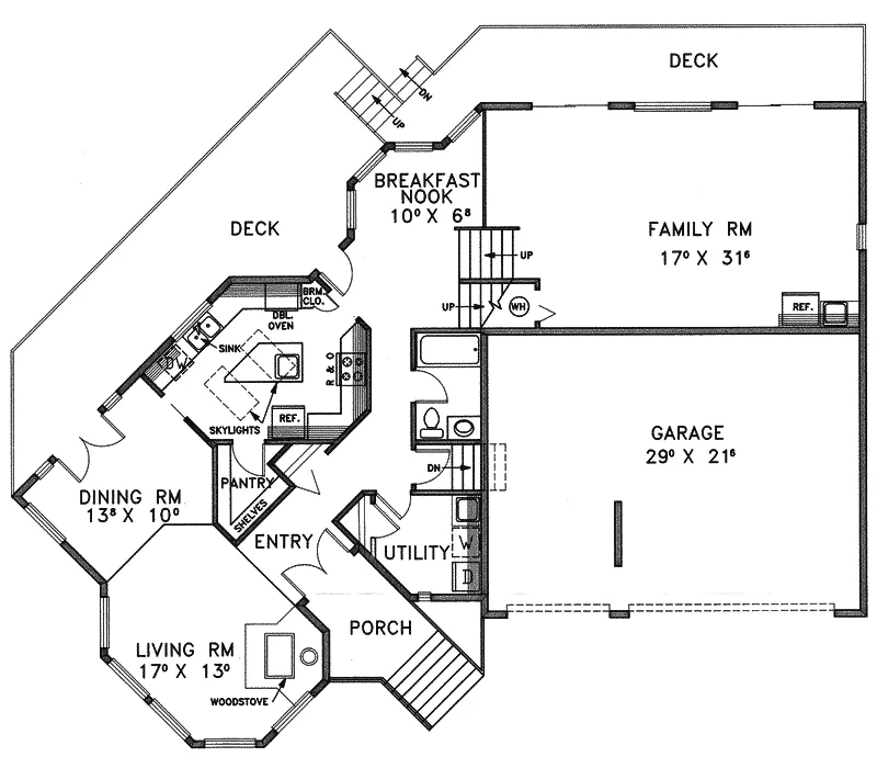 Traditional House Plan First Floor - Bastante Modern Home 085D-0540 - Search House Plans and More