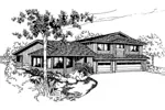 Traditional House Plan Front of Home - Bastante Modern Home 085D-0540 - Search House Plans and More