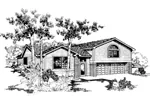 Contemporary House Plan Front of Home - Wilmore Hill Split-Level Home 085D-0541 - Shop House Plans and More