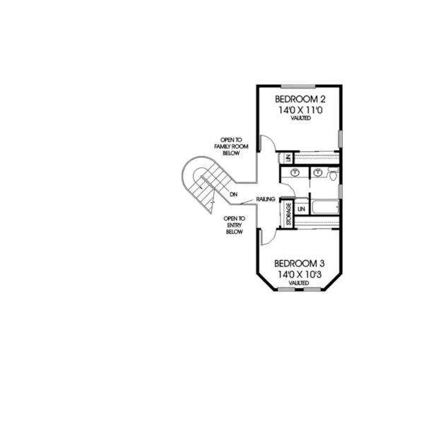 Farmhouse Plan Second Floor - Hornbrook Hill Country Home 085D-0542 - Search House Plans and More