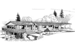Lake House Plan Front of Home - Bear Creek Ranch Home 085D-0543 - Search House Plans and More