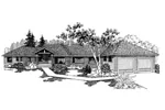 Traditional House Plan Front of Home - Stigler Ranch Home 085D-0544 - Shop House Plans and More