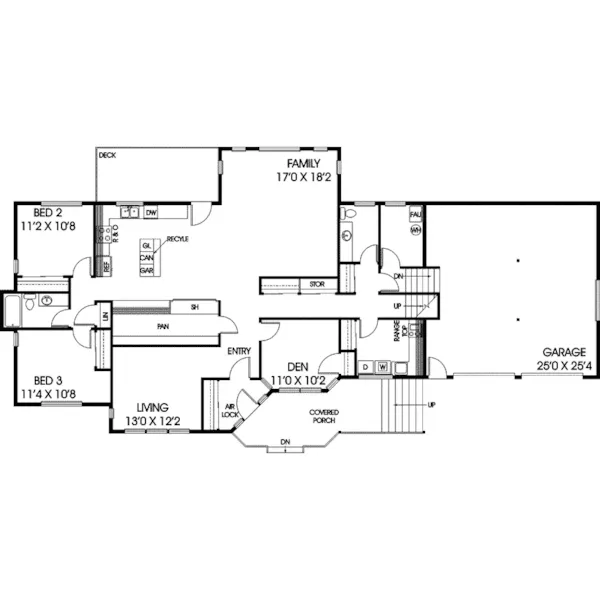 Modern House Plan First Floor - Portsmouth Contemporary Home 085D-0547 - Shop House Plans and More