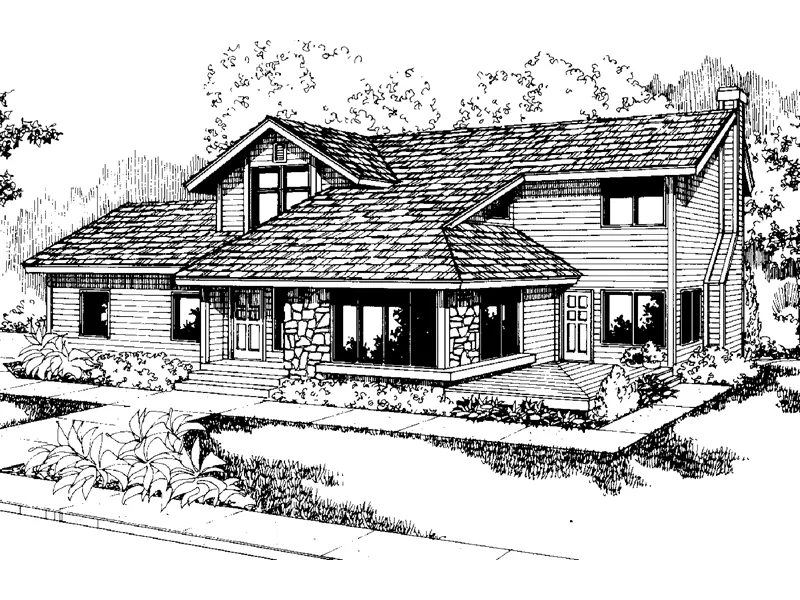 Craftsman House Plan Front of Home - Goodson Craftsman Home 085D-0550 - Search House Plans and More