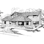 Contemporary House Plan Front of Home - Goodson Craftsman Home 085D-0550 - Search House Plans and More