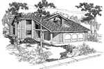 Traditional House Plan Front of Home - Walton Hill Bungalow Home 085D-0551 - Shop House Plans and More