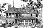 Victorian House Plan Front of Home - Essman Park Victorian Home 085D-0552 - Search House Plans and More
