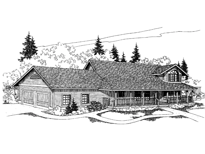 Traditional House Plan Front of Home - Camella Point Country Home 085D-0553 - Search House Plans and More
