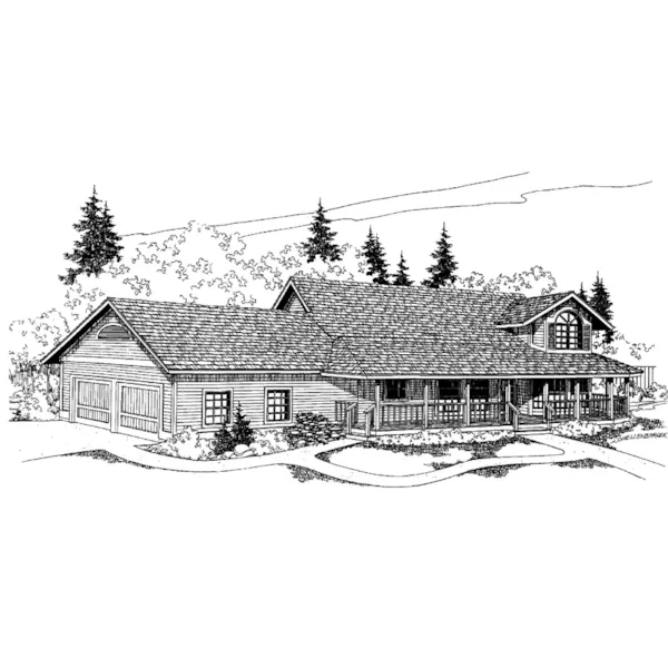 Traditional House Plan Front of Home - Camella Point Country Home 085D-0553 - Search House Plans and More