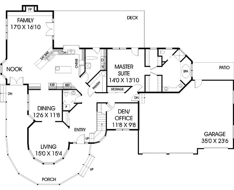 Traditional House Plan First Floor - Brandenburg Manor Luxury Home 085D-0554 - Search House Plans and More