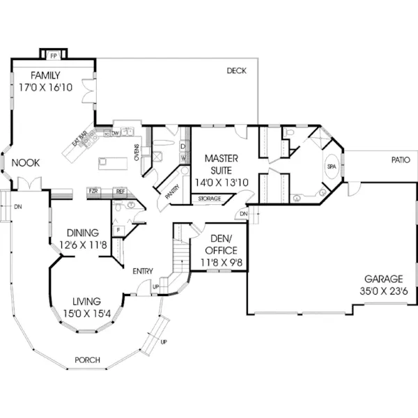 Victorian House Plan First Floor - Brandenburg Manor Luxury Home 085D-0554 - Search House Plans and More