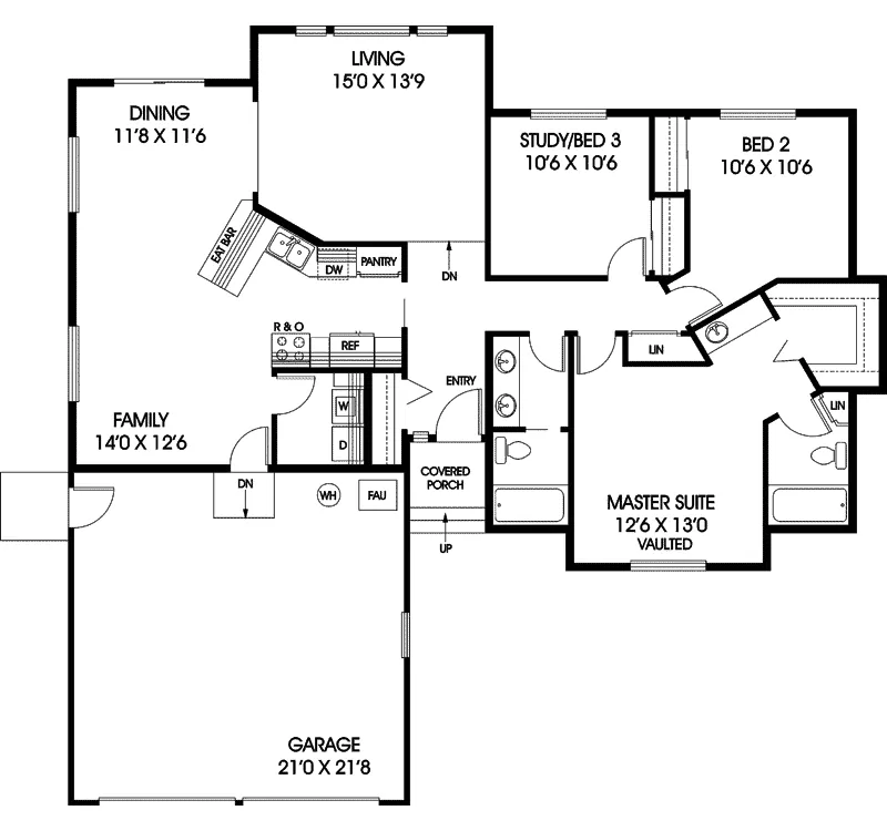 Country House Plan First Floor - Weatherford Ranch Home 085D-0555 - Shop House Plans and More