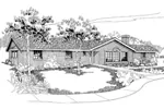 Contemporary House Plan Front of Home - Turners Oak Ranch Home 085D-0557 - Shop House Plans and More