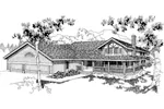 Farmhouse Plan Front of Home - Glendower Farmhouse 085D-0559 - Search House Plans and More