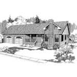 Ranch House Plan Front of Home - Parkland Contemporary Home 085D-0560 - Shop House Plans and More