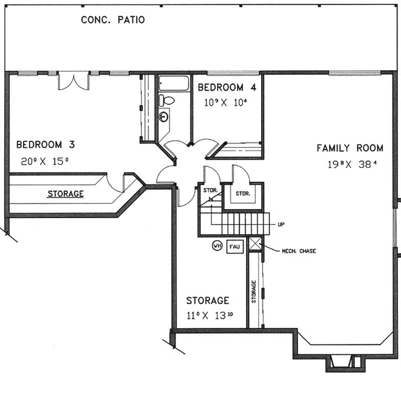 Luxury House Plan Lower Level Floor - Parkland Contemporary Home 085D-0560 - Shop House Plans and More