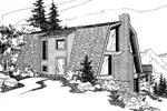 Contemporary House Plan Front of Home - Branica Point Mountain Home 085D-0563 - Search House Plans and More
