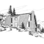 Contemporary House Plan Front of Home - Branica Point Mountain Home 085D-0563 - Search House Plans and More