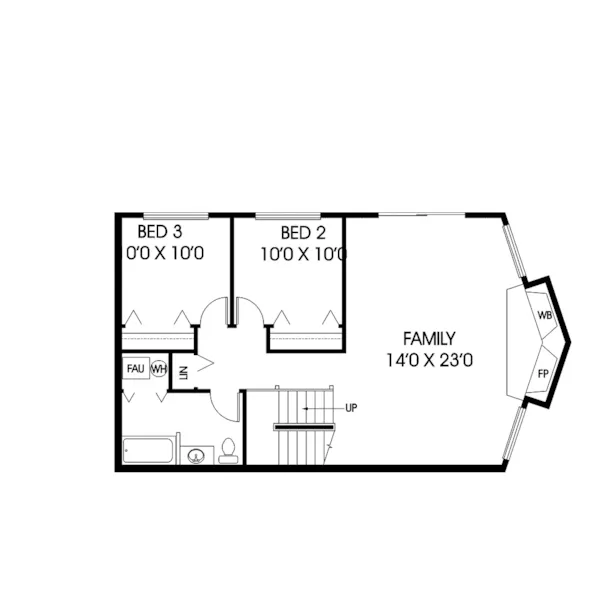 Contemporary House Plan Lower Level Floor - Branica Point Mountain Home 085D-0563 - Search House Plans and More