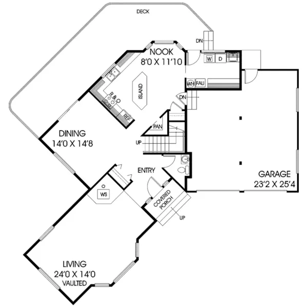 Traditional House Plan First Floor - Cardinale Country Home 085D-0564 - Search House Plans and More