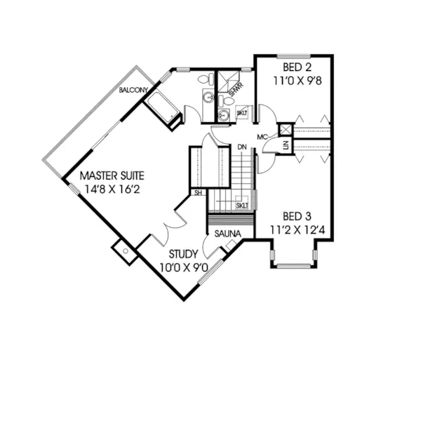 Traditional House Plan Second Floor - Cardinale Country Home 085D-0564 - Search House Plans and More