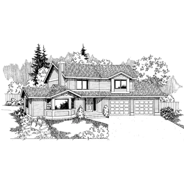 Traditional House Plan Front of Home - Cardinale Country Home 085D-0564 - Search House Plans and More