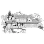 Traditional House Plan Front of Home - Cardinale Country Home 085D-0564 - Search House Plans and More