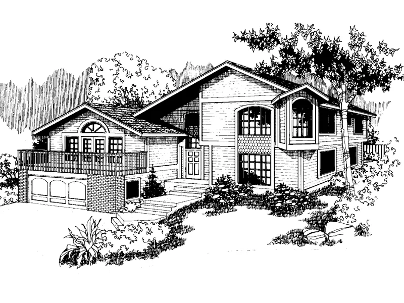 Contemporary House Plan Front of Home - Bella Serra Modern Luxury Home 085D-0565 - Search House Plans and More