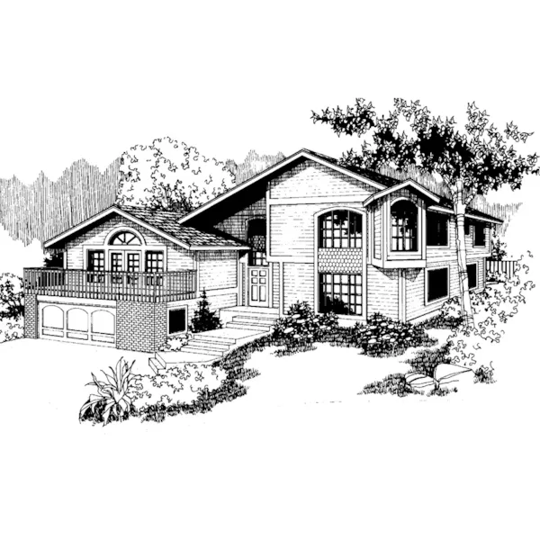 Modern House Plan Front of Home - Bella Serra Modern Luxury Home 085D-0565 - Search House Plans and More