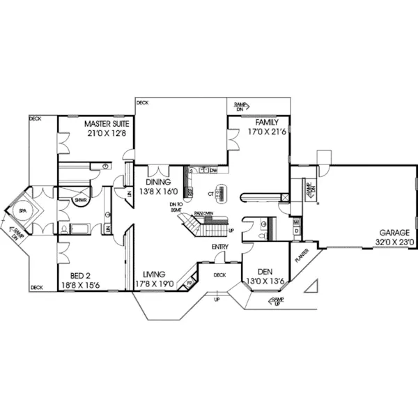 Traditional House Plan First Floor - Costelle Traditional Home 085D-0566 - Search House Plans and More