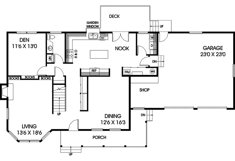 Farmhouse Plan First Floor - Hervey Bay Country Farmhouse 085D-0567 - Search House Plans and More