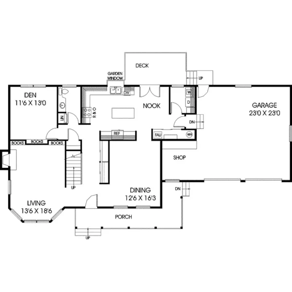 Farmhouse Plan First Floor - Hervey Bay Country Farmhouse 085D-0567 - Search House Plans and More